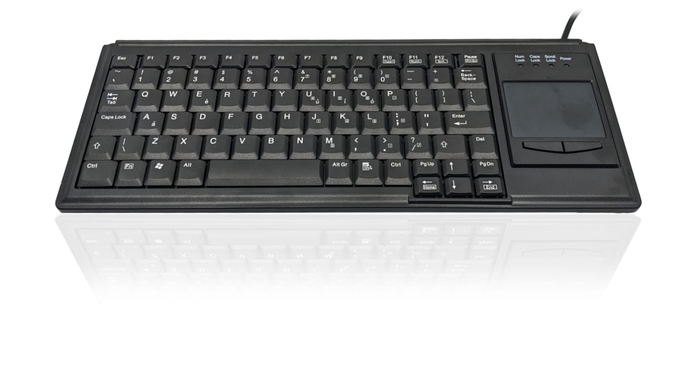 Ceratech KYB500-K82B-15US Tastatur QWERTY (UNS) Kabelgebunden Schwarz USB Touchpad