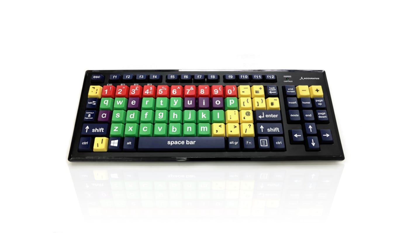 Teclado Ceratech, Inalámbrico, Multicolor, Bluetooth, Enseñanza infantil, QWERTY (UK)