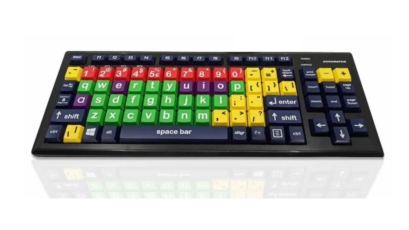 Ceratech KYB-M2MIX-LCUSBT Tastatur QWERTY (UNS) Wireless Mehrfarbig Bluetooth Frühzeitiges Lernen