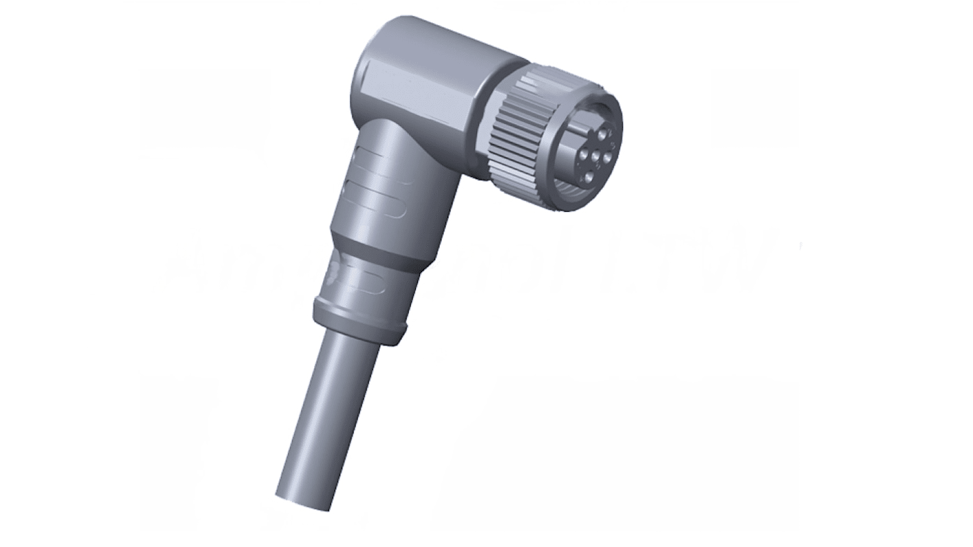 Cavo per attuatore o sensore Amphenol Industrial M12 Femmina / Senza terminazione, L. 1m