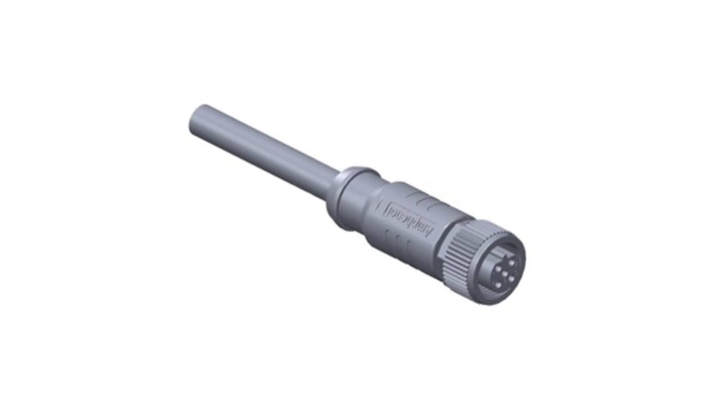 Amphenol Industrial Straight Female 4 way M12 to Unterminated Actuator/Sensor Cable, 5m