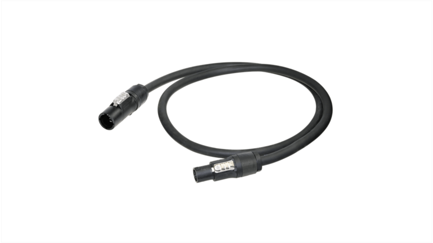 Cable de alimentación Potencia de 3 núcleos, 2,5 mm², long. 5m, 250 V / 16 A, Negro