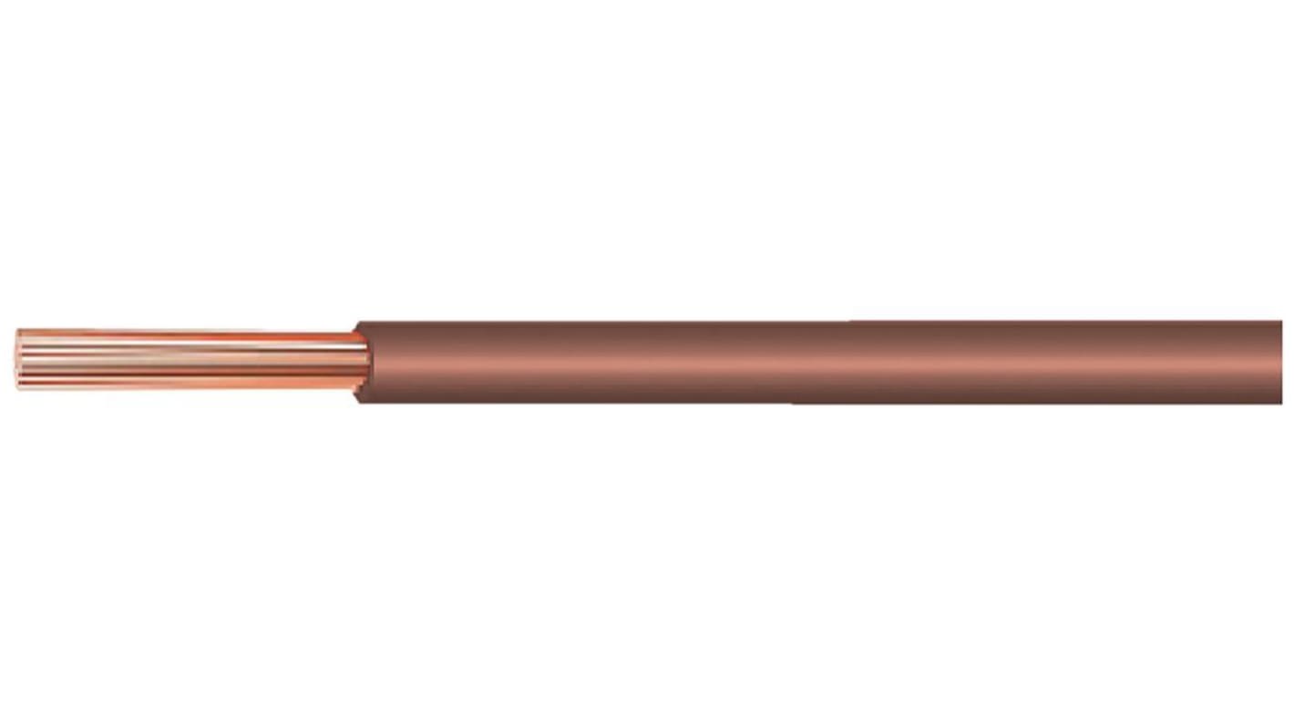 Helukabel Brown 0.25 mm² Hook Up Wire, 23 AWG, 100m, PVC Insulation