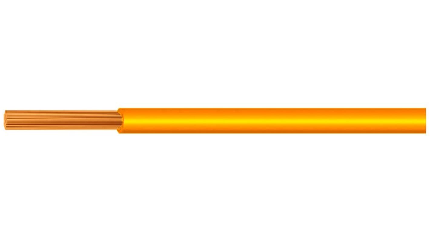 Helukabel Yellow 0.5 mm² Hook Up Wire, 20 AWG, 100m, PVC Insulation