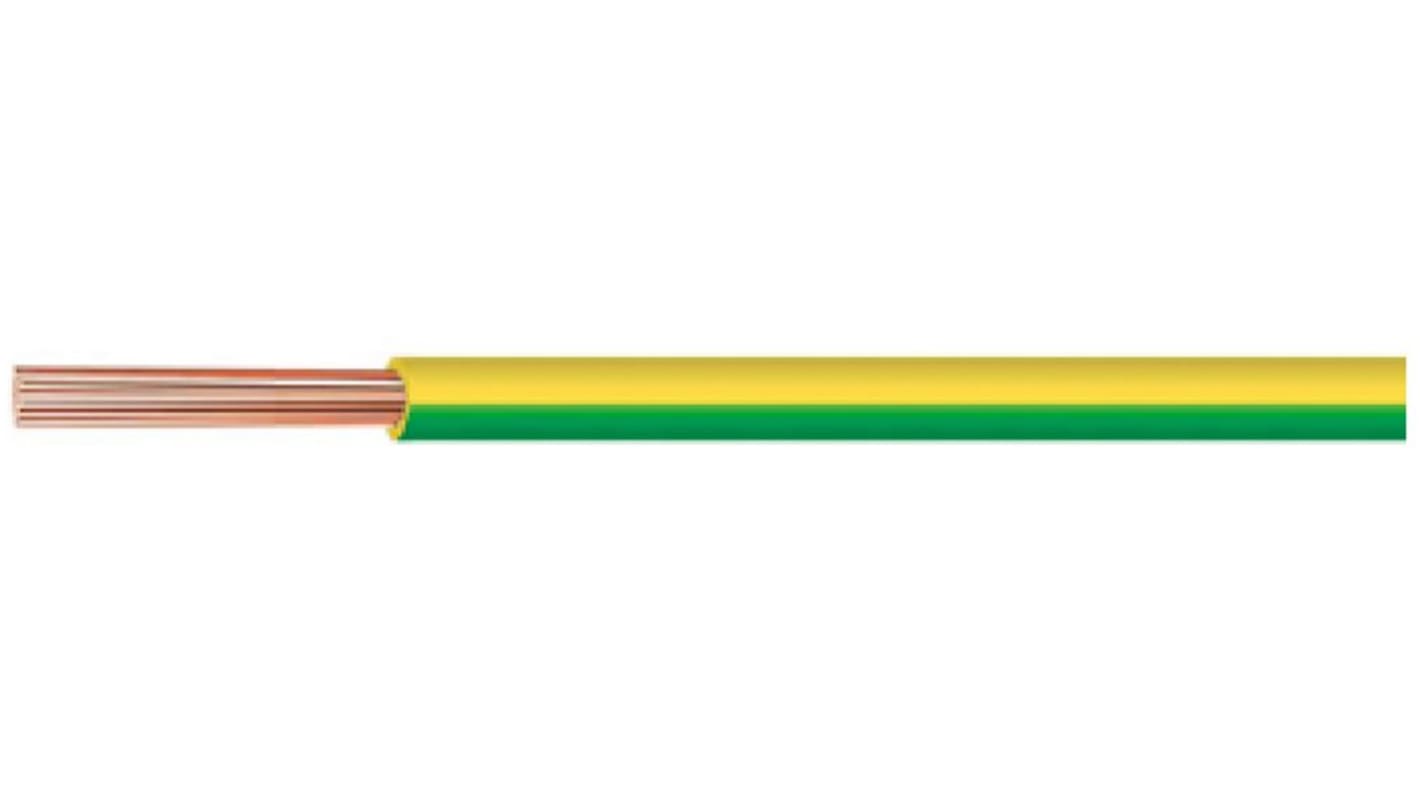 Helukabel Yellow 0.75 mm² Hook Up Wire, 18 AWG, 100m, PVC Insulation