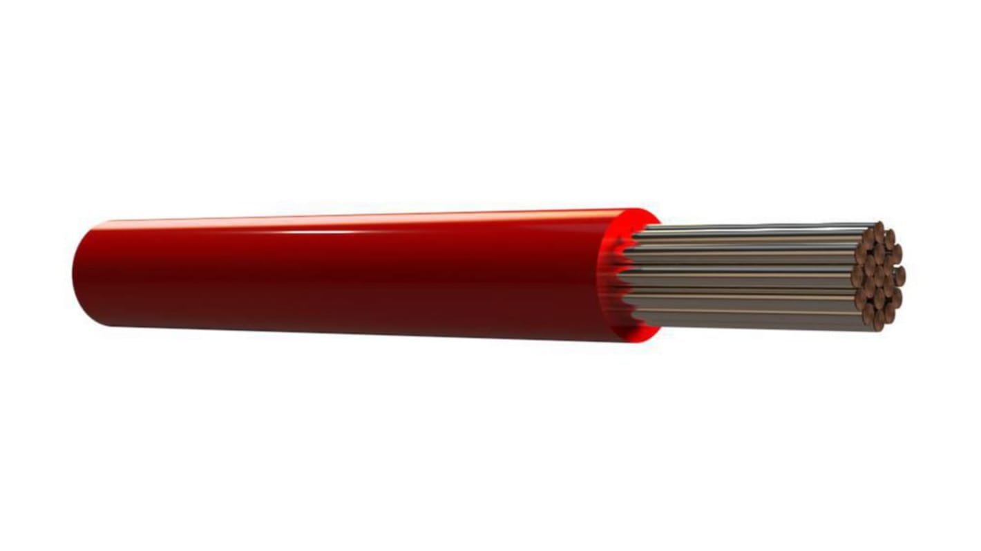 Habia Einzeladerleitung 0,61 mm², 20 AWG (Schließer) 100m Rot PTFE isoliert