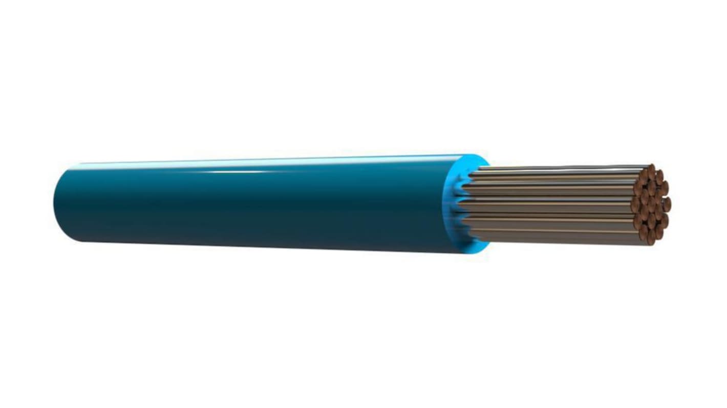 Habia Einzeladerleitung 0,24 mm², 24 AWG (Schließer) 100m Blau PTFE isoliert