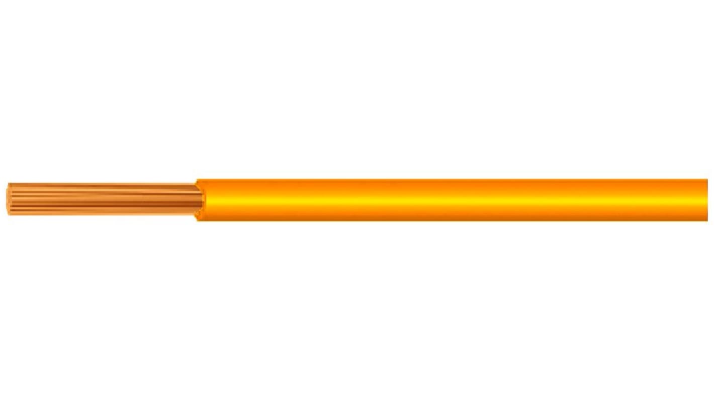 Habia NEMA HP-3 Series Yellow 0.16 mm² Hook Up Wire, 26 AWG, 19 x 0.10, 100m, PTFE Insulation