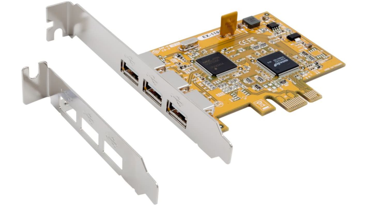 Scheda di rete Exsys, bus PCIe, porte: 3, velocità 480Mbit/s