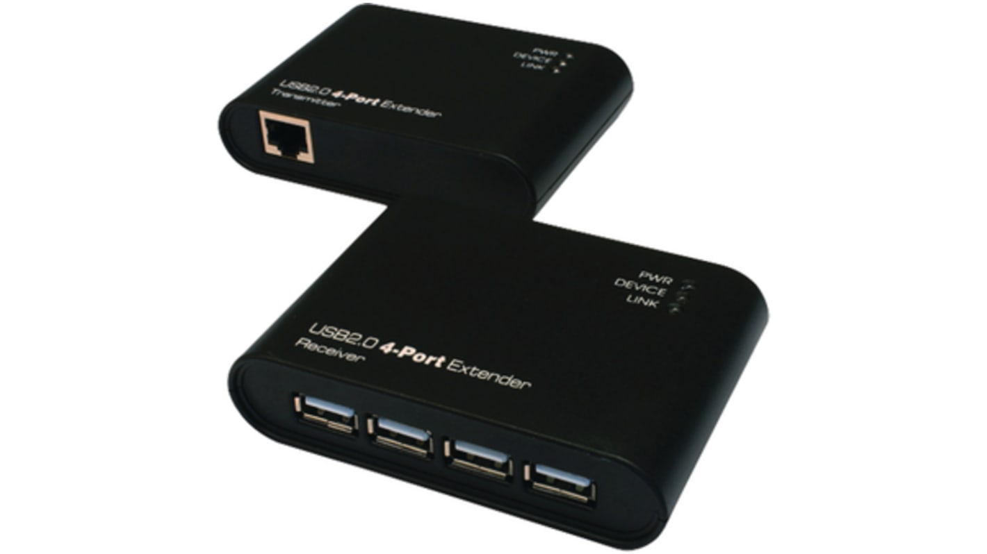 USB 2.0 Extender Cat. 5/4-port 50 m