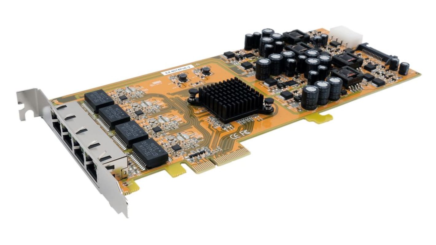 Exsys PCIe Hálózati kártya 10/100/1000Mbit/s, EX-6074POE-2