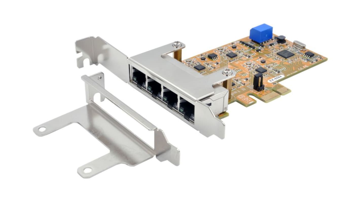 Scheda di rete Exsys, bus PCIe, porte: 4, velocità 10/100/1000Mbit/s