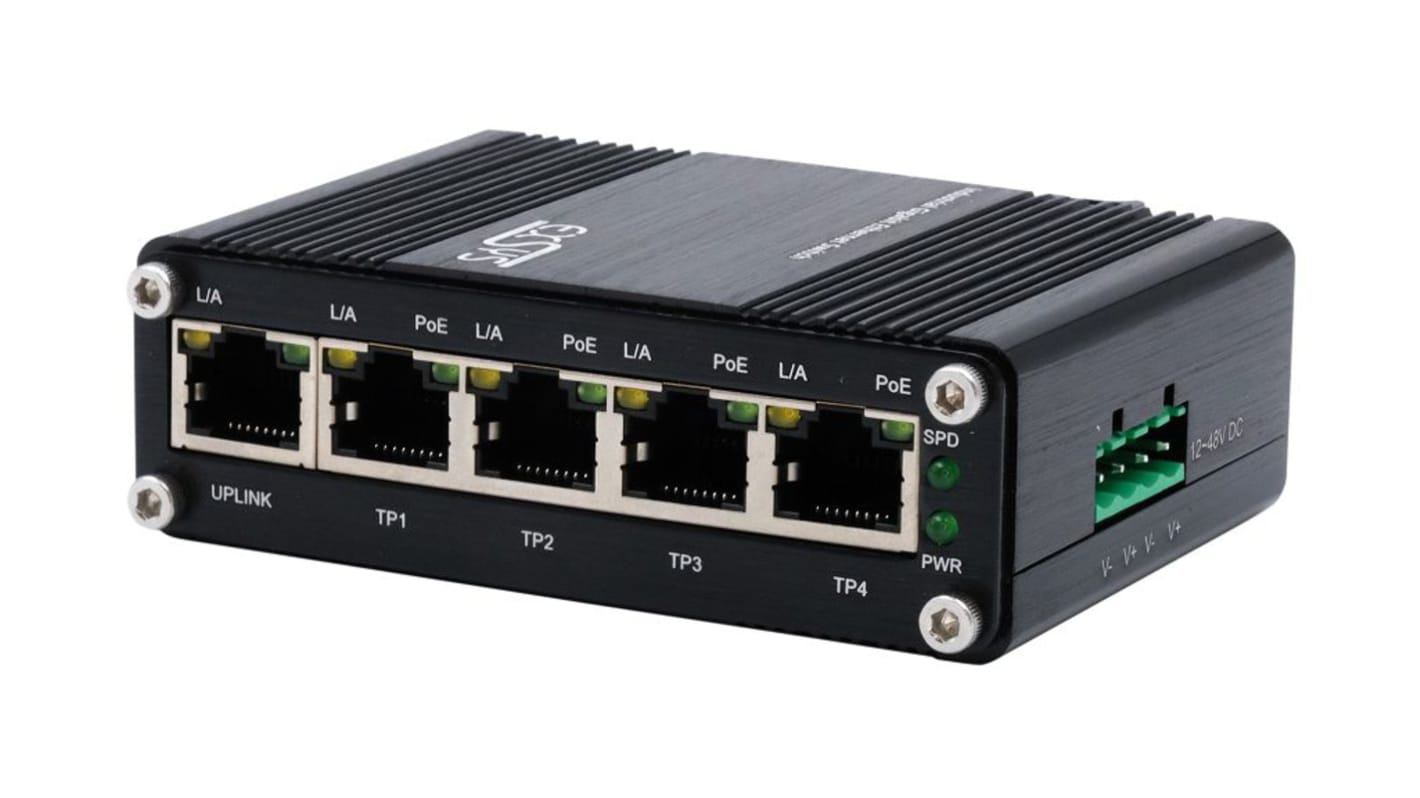 Exsys EX-62020PoE, Unmanaged 5 Port Industrial Ethernet Switch With PoE