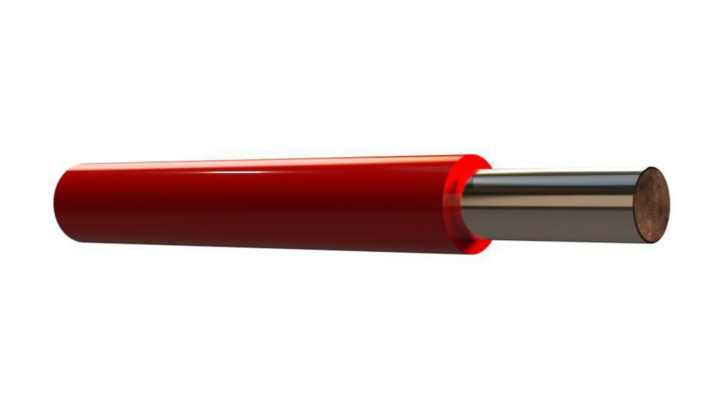 Habia kapcsolóhuzal H-WZ 2401 RED, keresztmetszet területe: 0,2 mm2, részei: 1, Piros burkolat, 100m, 24 AWG