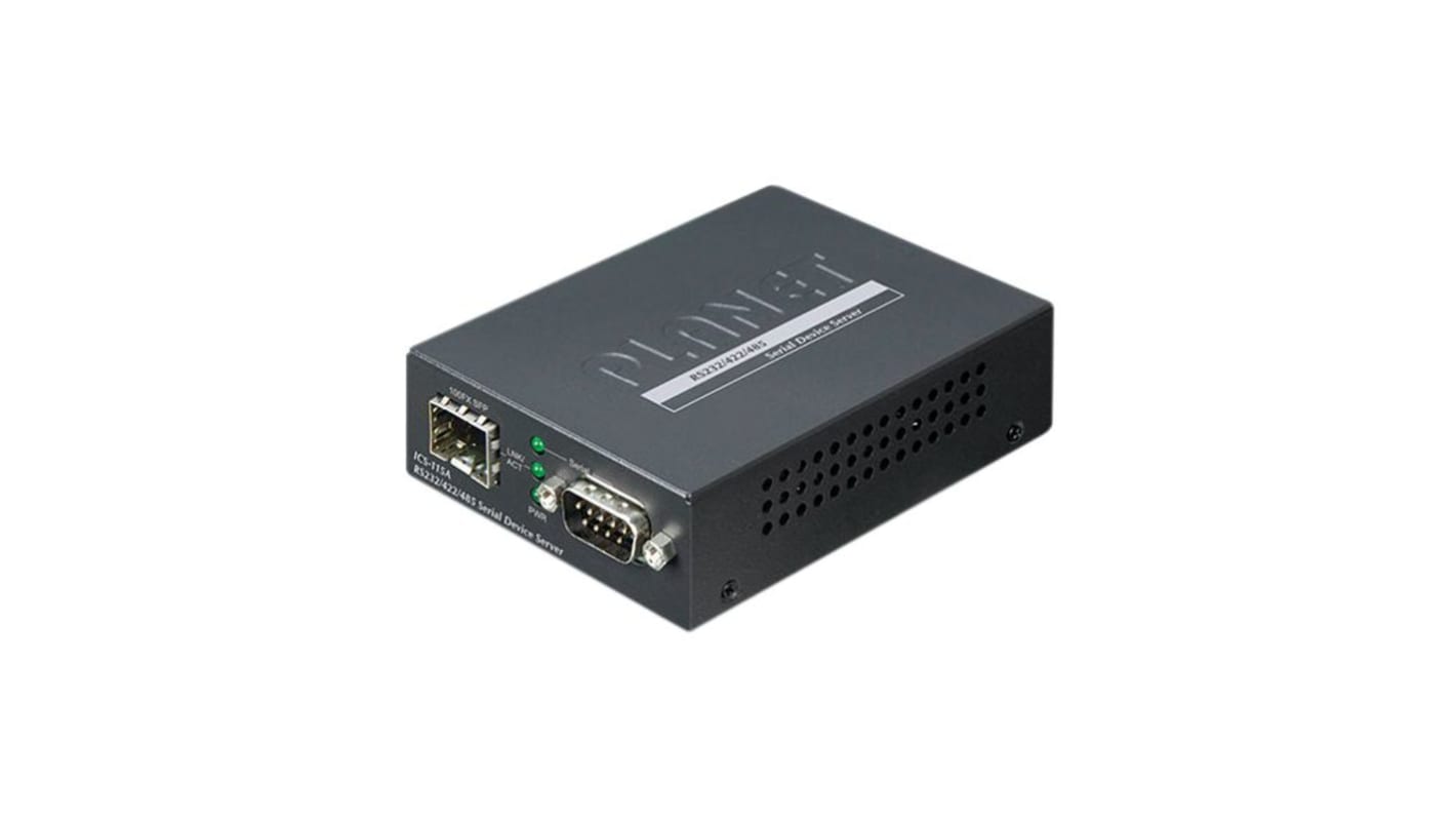 Planet-Wattohm Serial Device Server, 1 Ethernet Port, 1 Serial Port, RS232, RS422, RS485 Interface, 921kbps Baud Rate