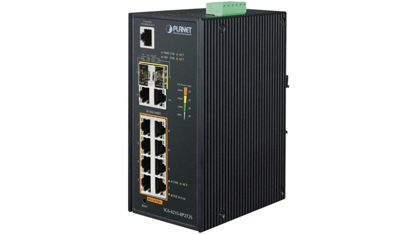 Planet-Wattohm IGS, Managed Switch 12 Port Managed Switch With PoE