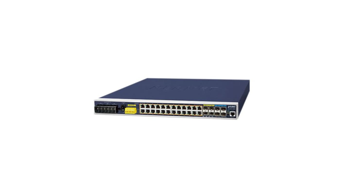 Planet-Wattohm IGS-6325-24P4X, Managed 28 Port Industrial Ethernet Switch With PoE