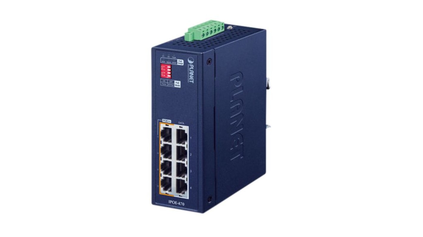 Planet-Wattohm PoE Injektor 48-54V Input / 48 → 54V dc Output 4 Port 240W