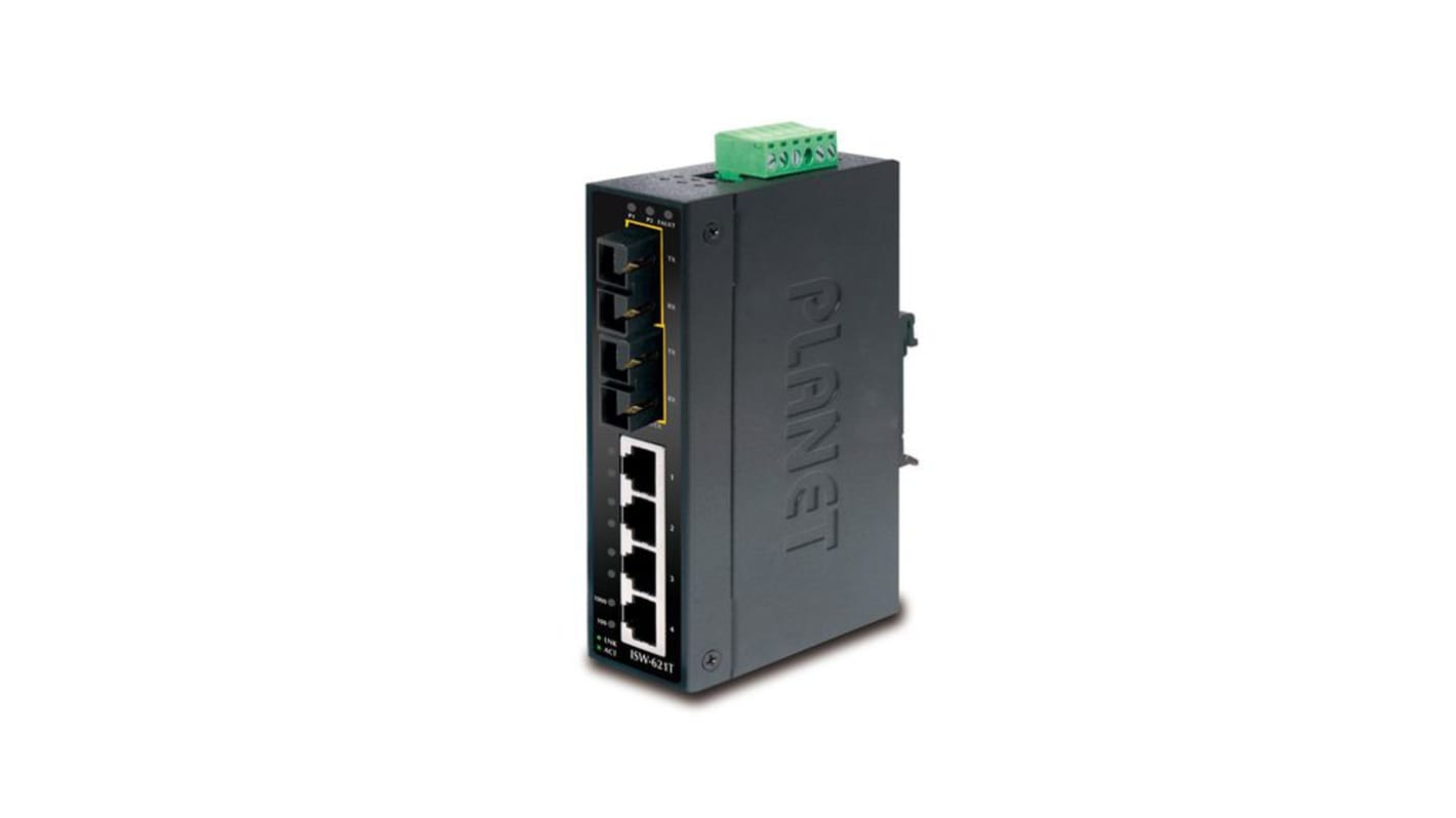 Switch Ethernet industriale Planet-Wattohm, 6 porte, No