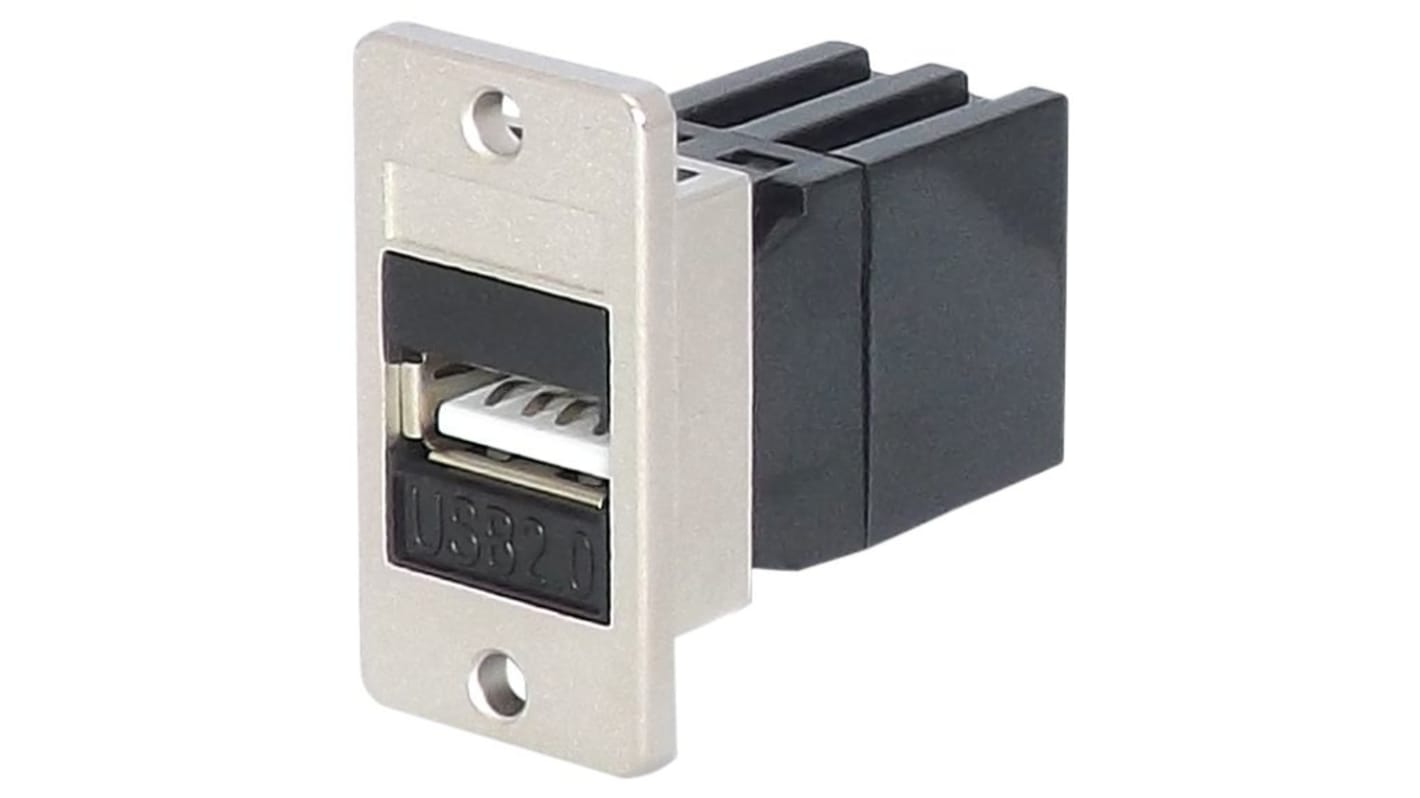 TUK Limited Straight, Panel Mount, Socket Type USB Type A 2 Coupler