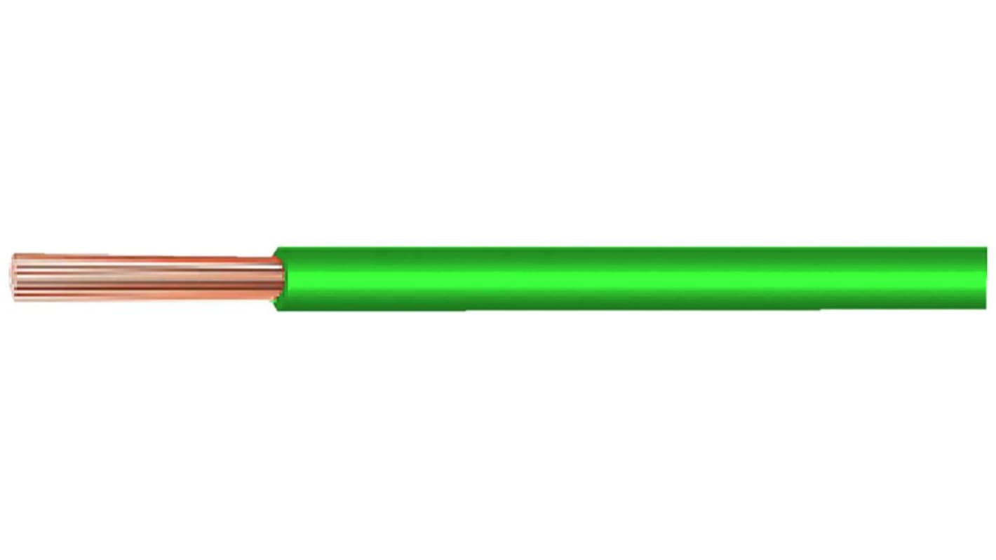 Kabeltronik Einzeladerleitung 0,25 mm², 23 AWG (Schließer) 100m Grün PVC isoliert 32 x 0,10 Litzen