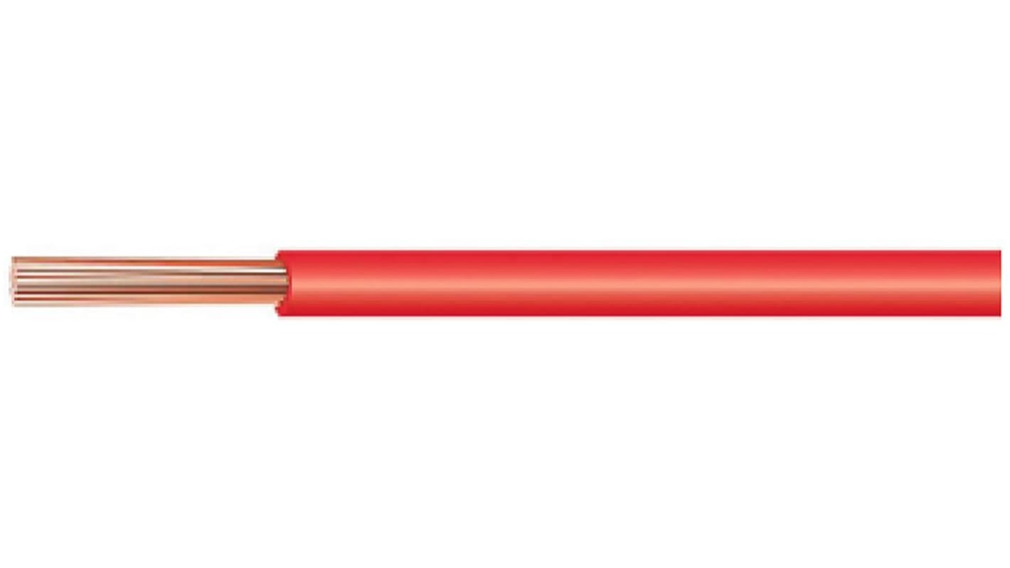 Kabeltronik LIFY Series Red 1 mm² Hook Up Wire, 17 AWG, 100m, PVC Insulation