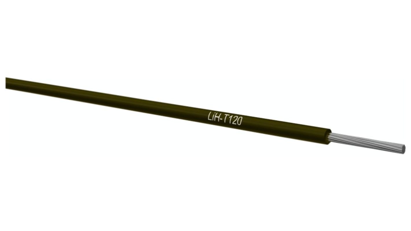 Kabeltronik LiH-T120 Series Black 0.14 mm² Hook Up Wire, 26 AWG, 1000m, TPE Insulation