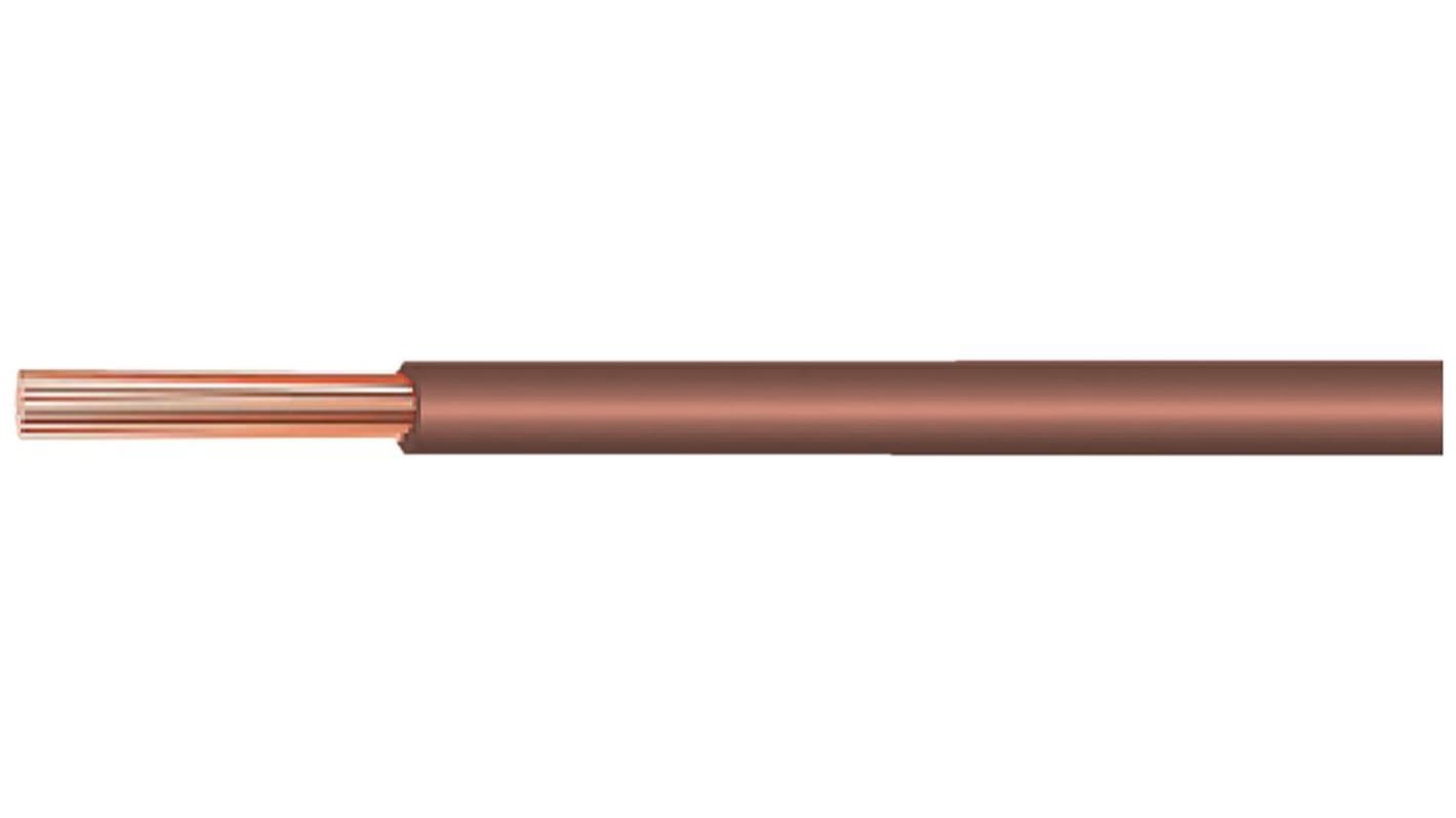 Kabeltronik LIYV Series Brown 0.5 mm² Hook Up Wire, 20 AWG, 100m, PVC Insulation