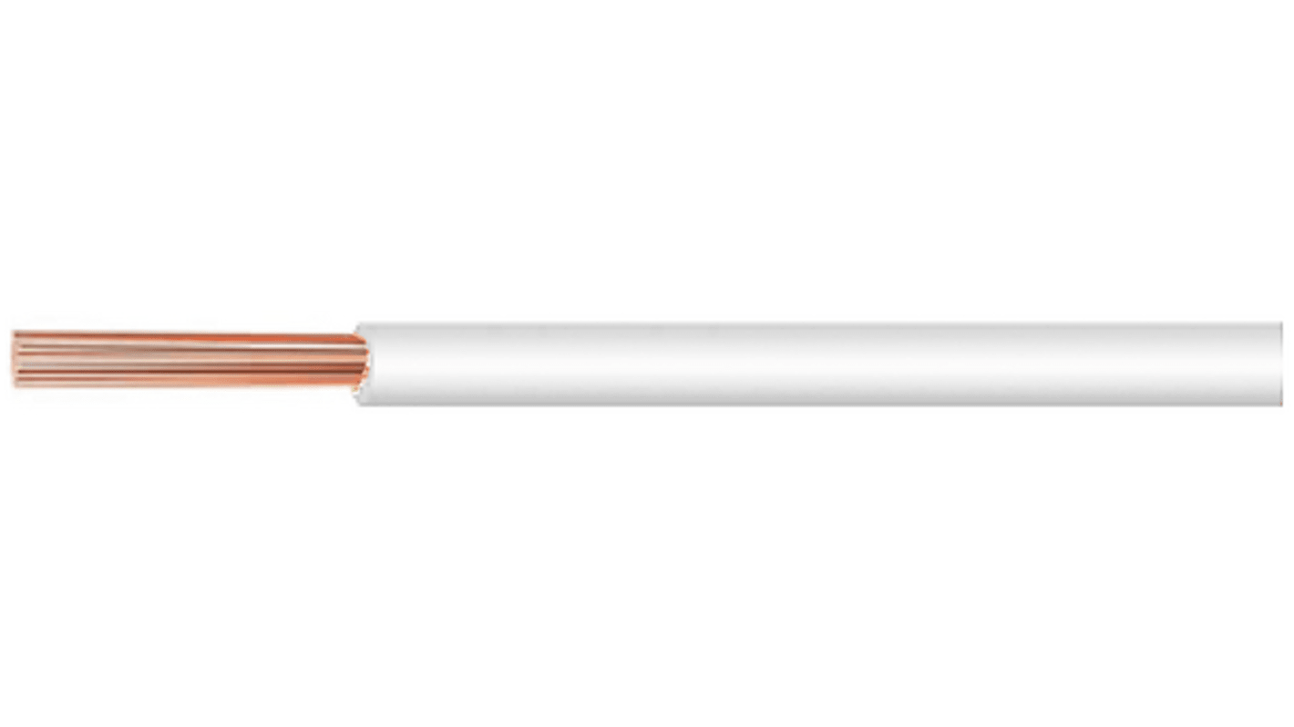 Kabeltronik LIYV Series White 0.5 mm² Hook Up Wire, 20 AWG, 100m, PVC Insulation