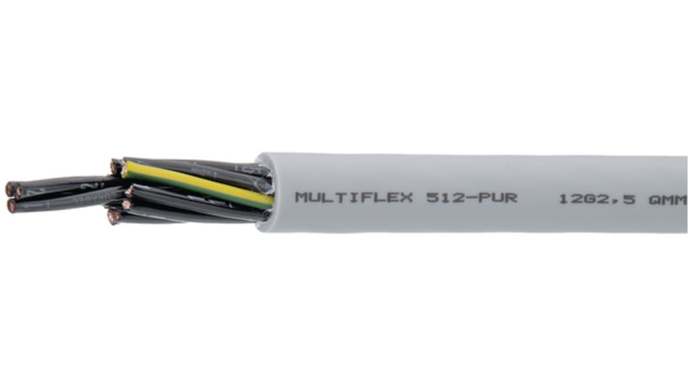 Canalización de cables Helukabel MULTIFLEX 512 de Poliuretano Gris