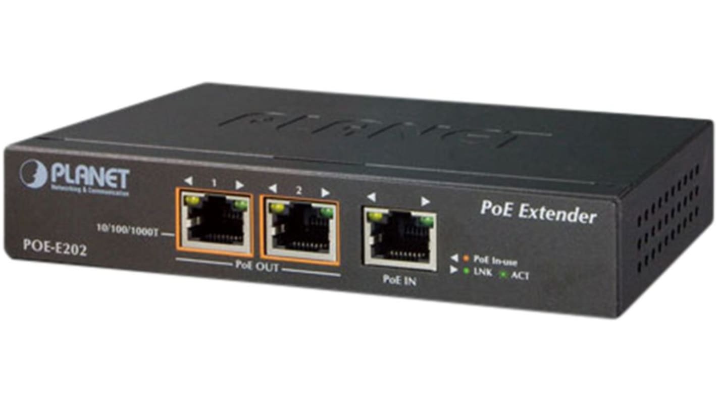 Planet-Wattohm, POE Verlängerung, RJ45, 3 -Port, Typ POE-Verlängerer