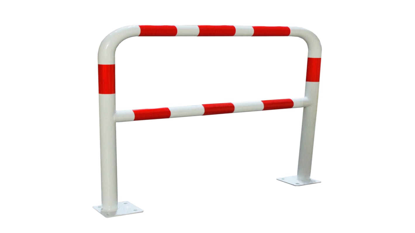 RS PRO Red/White Steel Protection Barrier