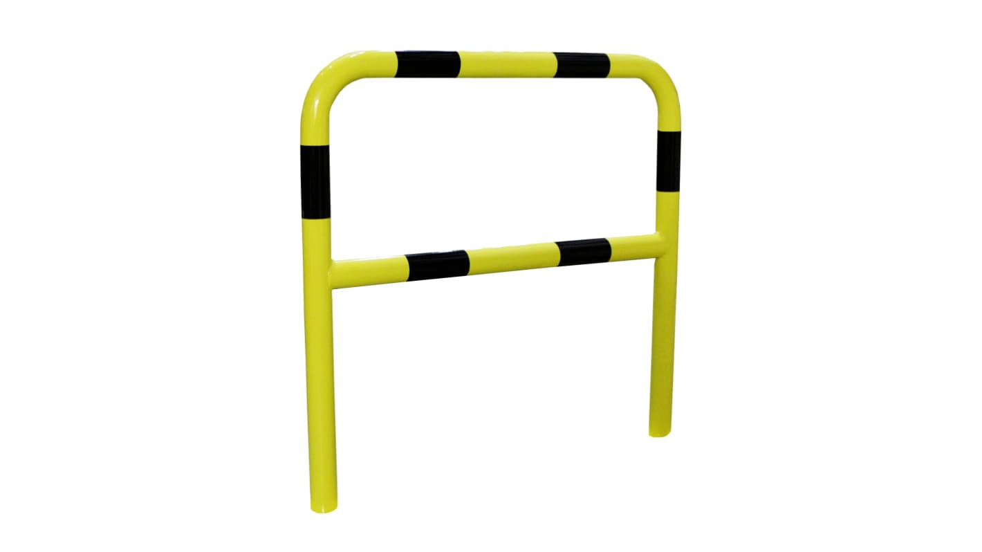 RS PRO Black/Yellow Steel Protection Barrier