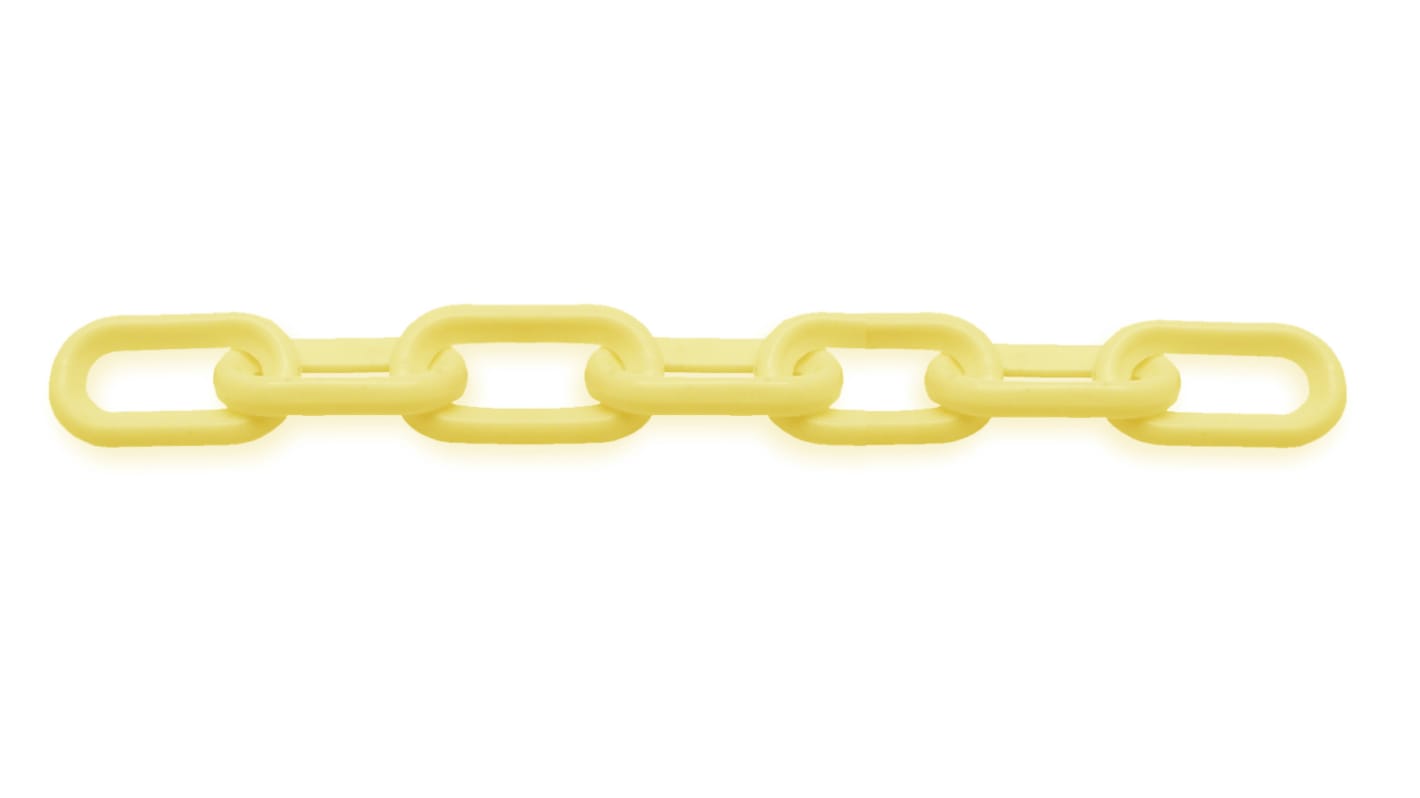 RS PRO Yellow Polypropylene Chain Barrier