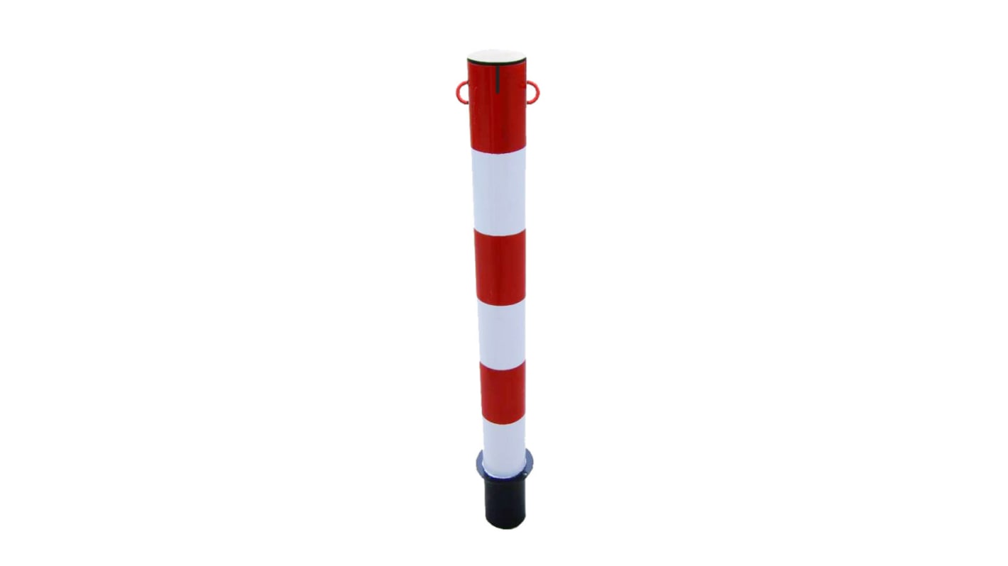 RS PRO Red & White Steel Post