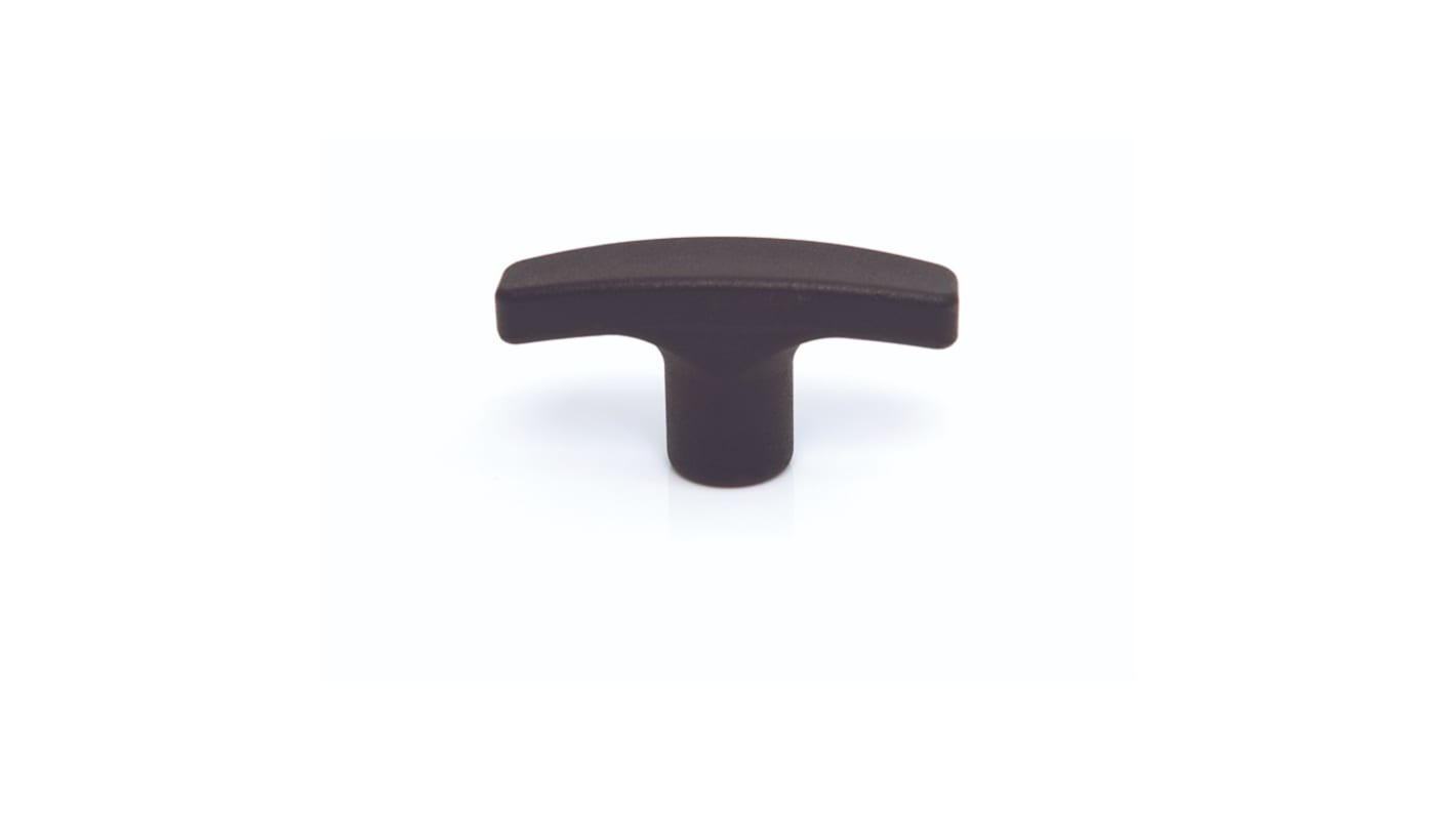 Maniglia per armadietto Nero in Termoplastico RS PRO, effetto Opaco, 71mm x 22 mm x 19mm