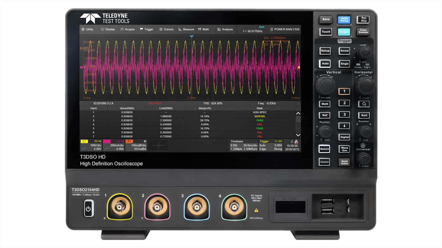 Oscilloscopio Da banco Teledyne LeCroy, 4 ch. analogici, 100MHz