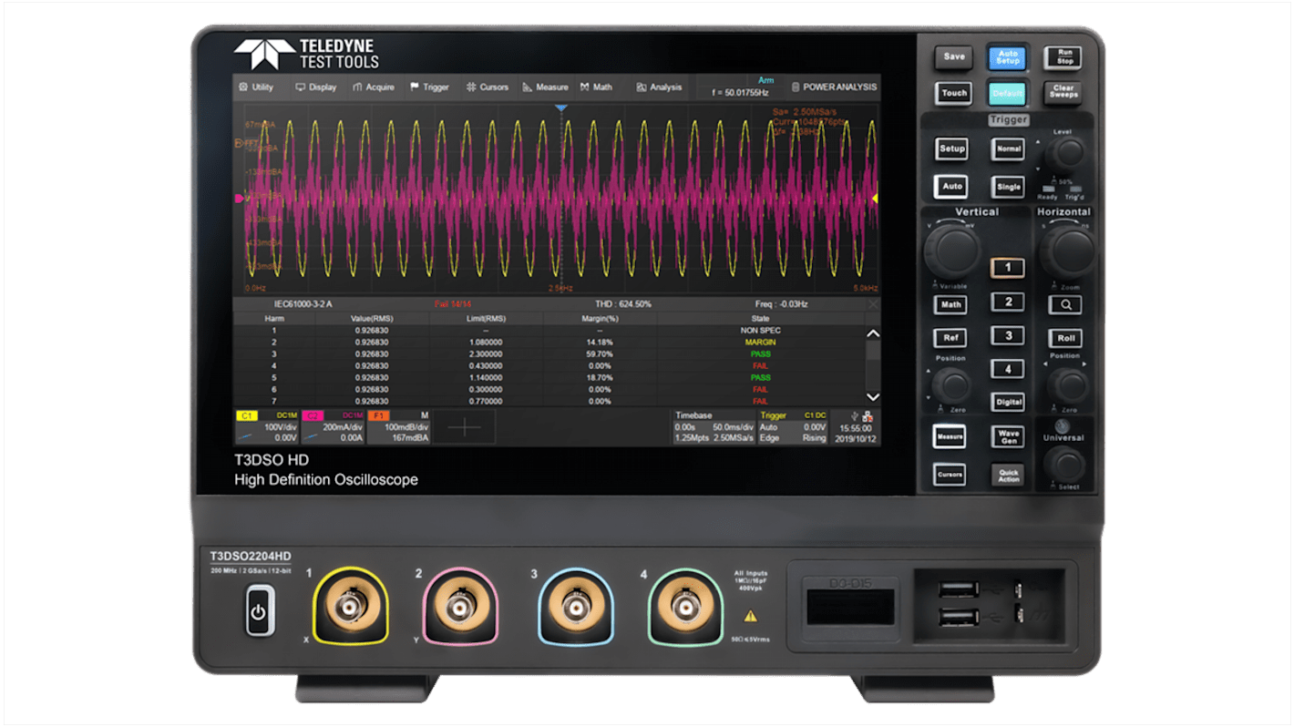 Oscilloscopio Da banco Teledyne LeCroy, 4 ch. analogici, 200MHz