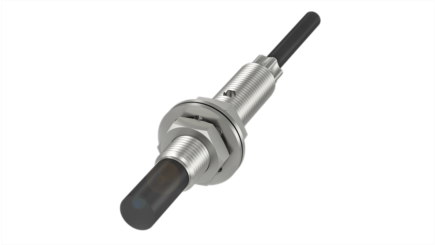 BALLUFF BES Series Inductive Barrel-Style Inductive Proximity Sensor, M5 x 0.5, 5 mm Detection, PNP Output, 10 →