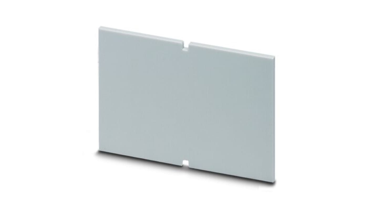 Panel Lateral Phoenix Contact serie UCS de Aluminio, 67 x 2mm, para usar con Medias carcasas de 125 x 87 mm de tamaño