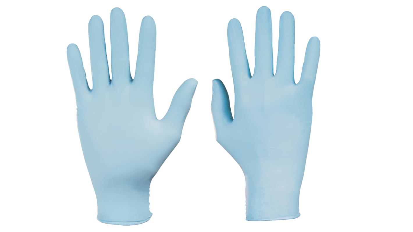 Honeywell Safety Dermatril Blue Nitrile Chemical Resistant Work Gloves, Size 7