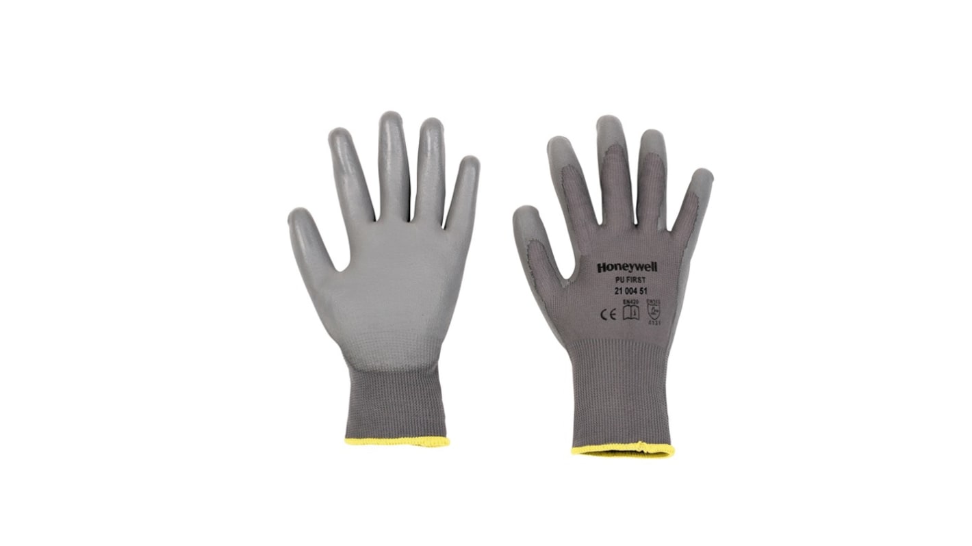 Honeywell Safety Grey Polyamide Work Gloves, Size 8, Polyurethane Coating