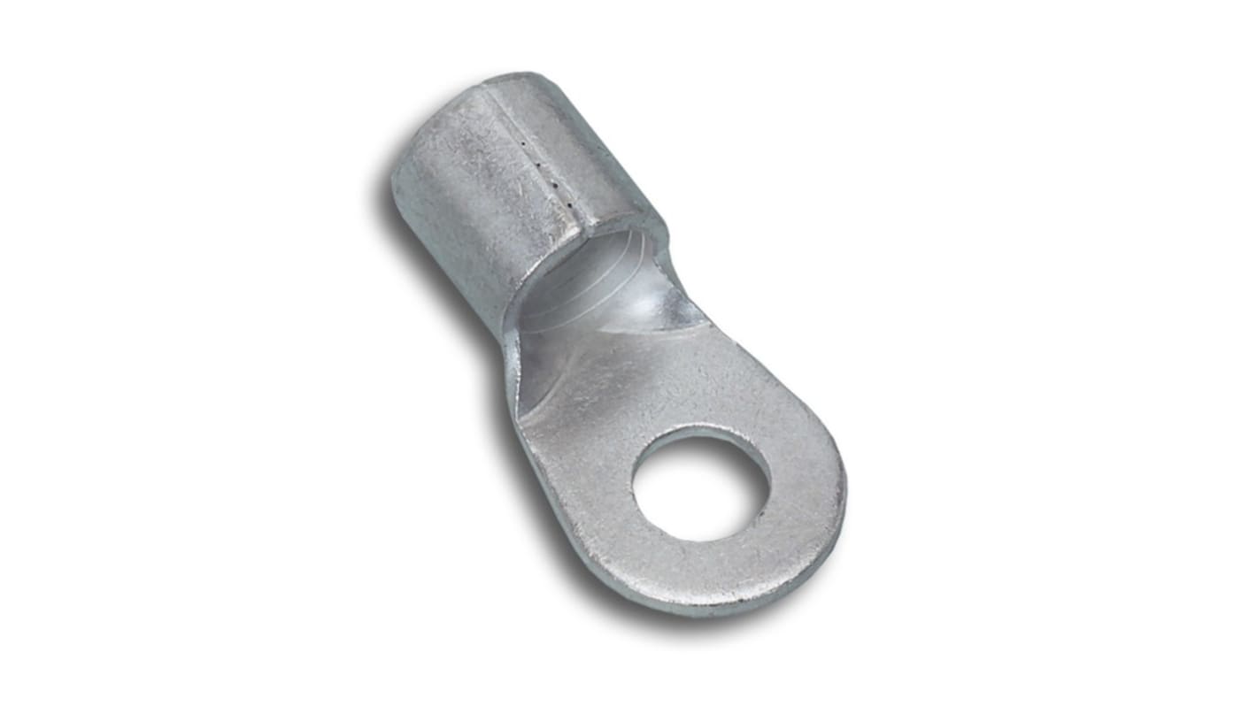 MECATRACTION, MB Uninsulated Ring Terminal, M6 Stud Size, Silver