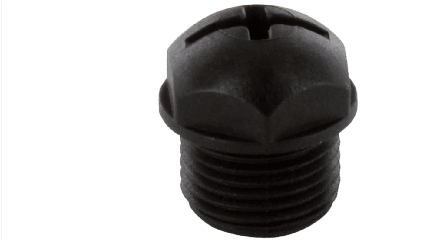 Tapa protectora Negro Murrelektronik Limited de Plástico, tamaño de conector M12 x 1mm, para usar con M12-Puerto VE 4