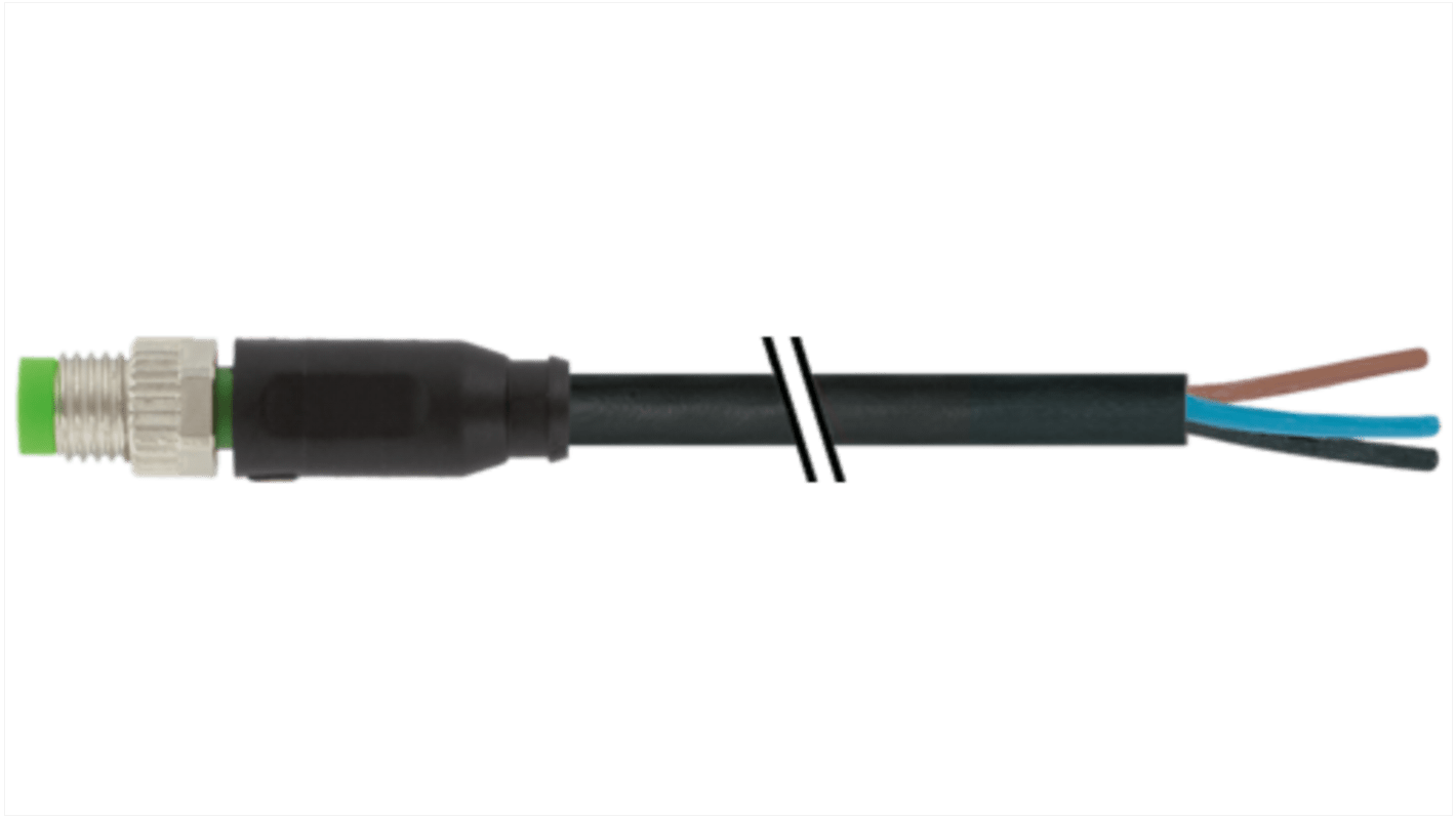 Murrelektronik Limited Straight Male 3 way M8 to Sensor Actuator Cable, 2m