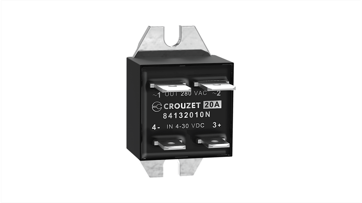 Crouzet GN Mini Series Solid State Relay, 20 A Load, Panel Mount, 280 V ac Load, 30 Vdc Control