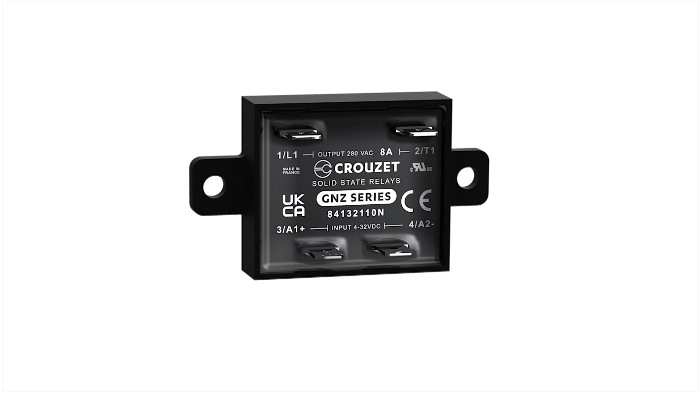 Crouzet 84134020 - Soporte para panel de relé de estado sólido (50 A, 280 VCA