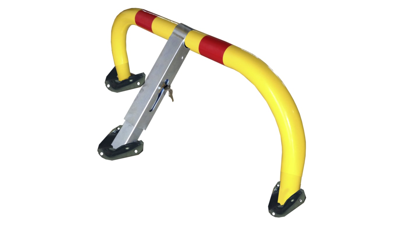 Yellow high visibility parking hoop with