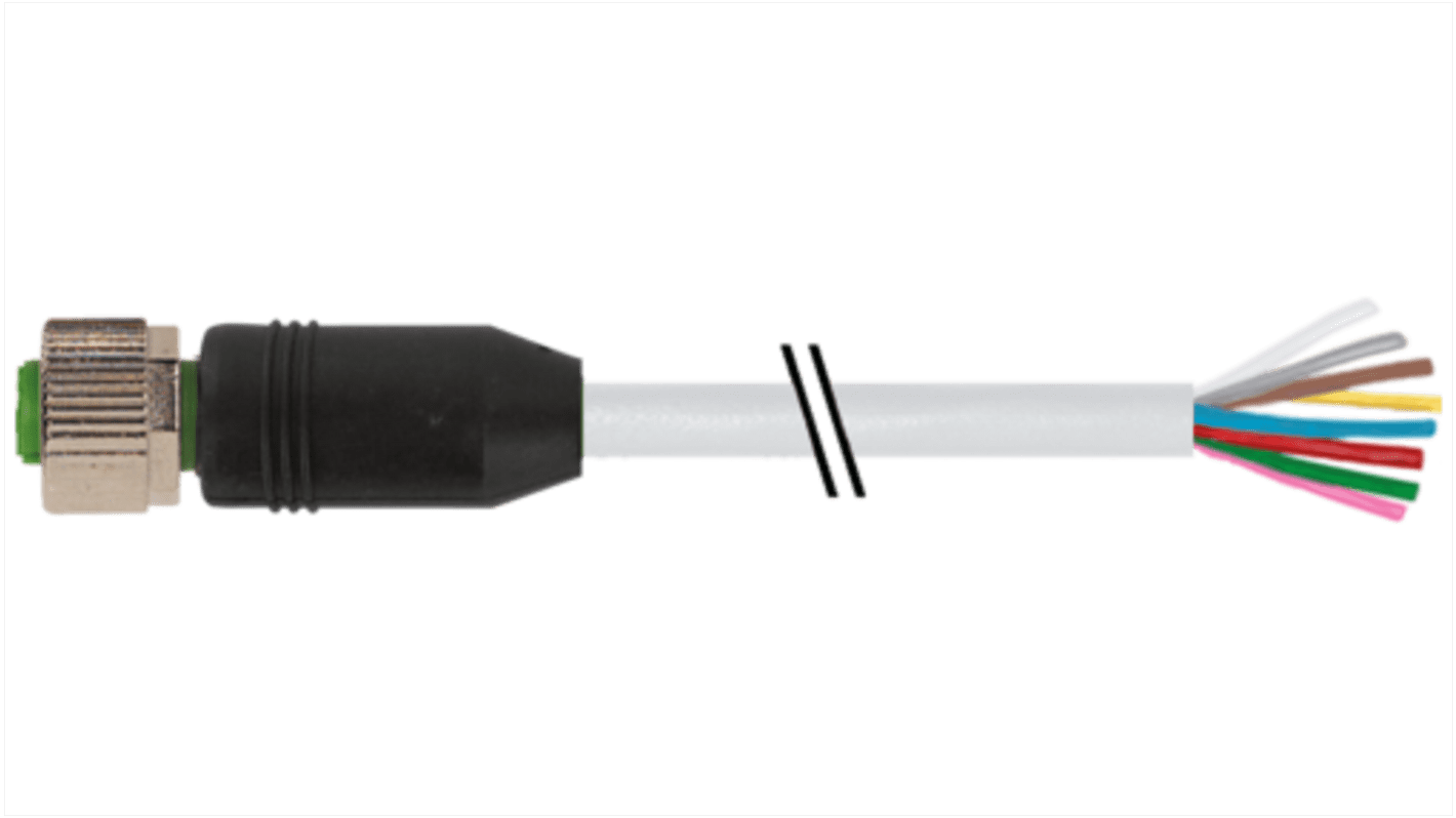 Murrelektronik Limited Straight Female 8 way M12 to Sensor Actuator Cable, 5m