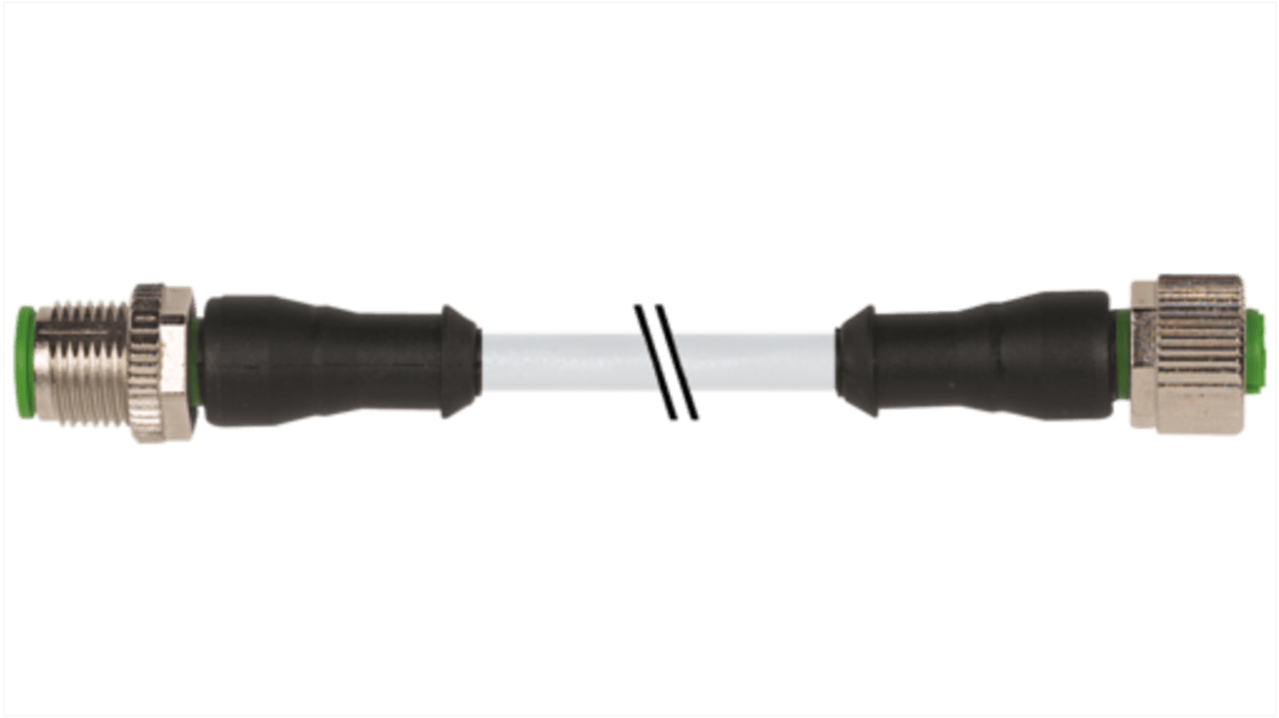 Cable de conexión Murrelektronik Limited, con. A M12 Macho, 4 polos, con. B M12 Hembra, 4 polos, long. 2m